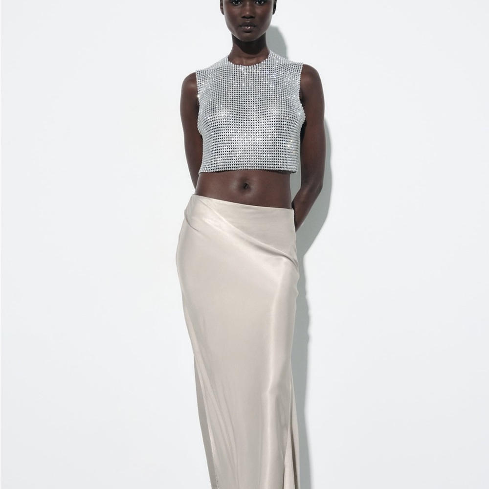 ZARA RHINESTONE TOP